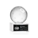 Pickleball Globe on Hancock Base Crystal Award