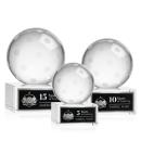 Pickleball Globe on Hancock Base Crystal Award