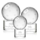 Pickleball Globe on Marvel Base Crystal Award