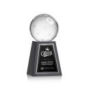 Pickleball Globe on Tall Marble Base Crystal Award