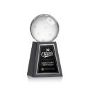 Pickleball Globe on Tall Marble Base Crystal Award