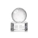 Pickleball Globe on Paragon Base Crystal Award