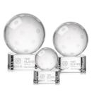 Pickleball Globe on Paragon Base Crystal Award