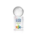 Pickleball Full Color Globe on Dakota Base Crystal Award