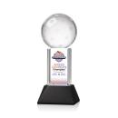 Pickleball Full Color Black on Stowe Base Globe Crystal Award