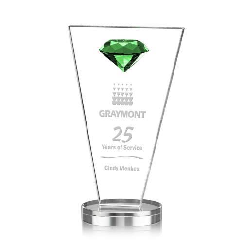 Awards and Trophies - Crystal Awards - Jervis Gemstone Emerald Crystal Award