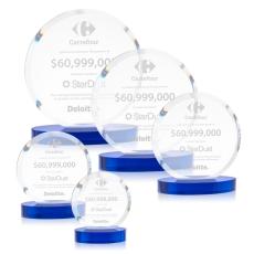 Matlow Blue Circle Crystal Award - Awards and Trophies