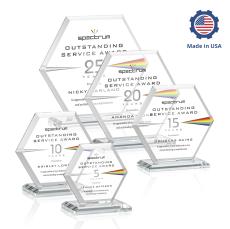Barnett Full Color Polygon Crystal Award - Crystal Awards