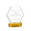 Barnett Amber on Alberton Base Polygon Crystal Award