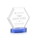 Barnett Sky Blue on Alberton Base Polygon Crystal Award