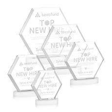 Barnett White on Alberton Base Polygon Crystal Award - Crystal Awards