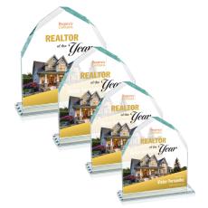 Montibello Full Color Clear Peaks Crystal Award - Full Color Imprint