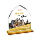 Montibello Full Color Amber Peaks Crystal Award