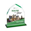 Montibello Full Color Green Peaks Crystal Award