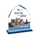 Montibello Full Color Sky Blue Peaks Crystal Award