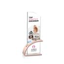 Barton Full Color Rose Gold Rectangle Crystal Award