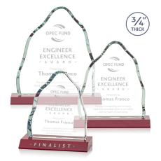 Dunwich Red Crystal Award - Colored Crystal Awards