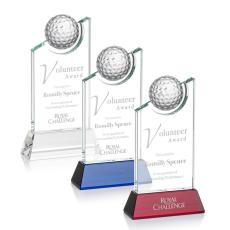 Employee Gifts - Brixton Golf Optical Peaks Crystal Award