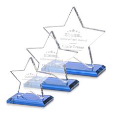 Employee Gifts - Sudbury Sky Blue Star Crystal Award
