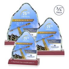 Dunwich Full Color Red Crystal Award - Full Color Imprint