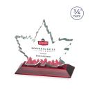 Maple Leaf Full Color Red Unique Crystal Award