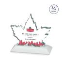 Maple Leaf Full Color White Unique Crystal Award