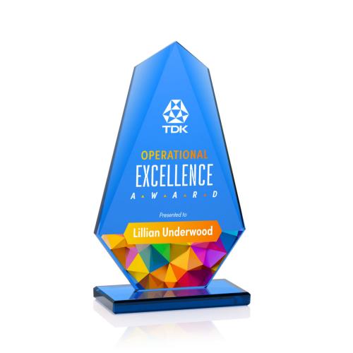 Awards and Trophies - Crystal Awards - Winstead Full Color Peaks Crystal Award