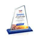 Summit Full Color Blue Peaks Crystal Award