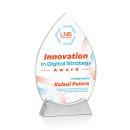 Newham Full Color Tear Drop Crystal Award