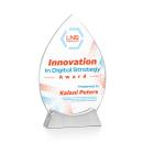 Newham Full Color Tear Drop Crystal Award