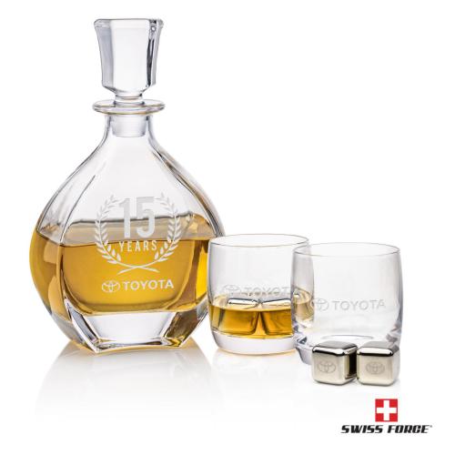 Corporate Gifts - Barware - Gift Sets - Oakville Decanter Set & Ice Cubes