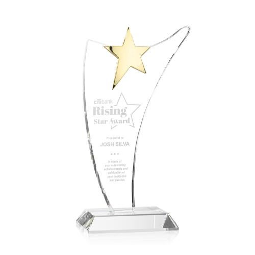 Awards and Trophies - Crystal Awards - Atkinson Gold Star Peaks Crystal Award
