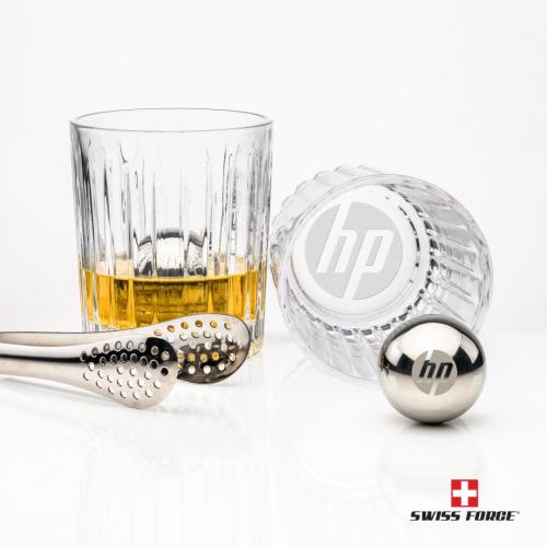 Corporate Gifts - Barware - Gift Sets - Swiss Force® S/S Balls & 2 Hartmann OTR