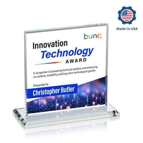 Awards and Trophies - Crystal Awards - Sahara Full Color Square / Cube Crystal Award