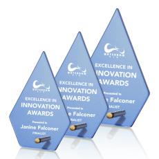 Atchison Blue Gold Diamond Glass Award - Awards and Trophies