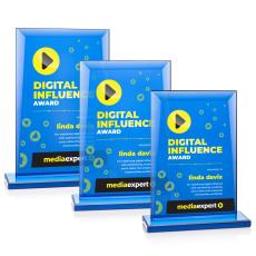 Martello Full Color Rectangle Crystal Award - Colored Crystal Awards