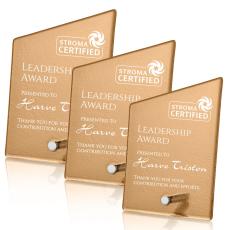 Atchison Russet Slant Silver Peaks Glass Award - Awards and Trophies