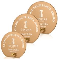 Atchison Russet Gold Circle Glass Award - Awards and Trophies