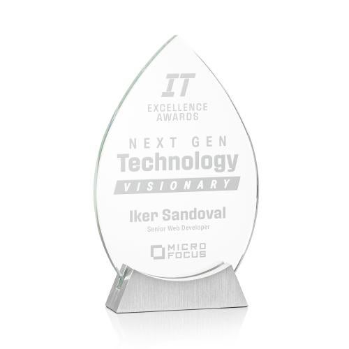 Awards and Trophies - Crystal Awards - Newham Tear Drop Crystal Award