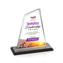 Summit Full Color Black Peaks Crystal Award