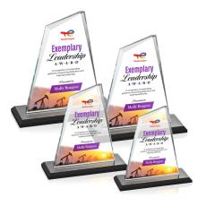 Summit Full Color Black Peaks Crystal Award - Awards and Trophies