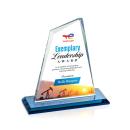 Summit Full Color Sky Blue Peaks Crystal Award