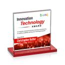 Sahara Full Color Red Square / Cube Crystal Award