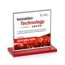 Sahara Full Color Red Square / Cube Crystal Award