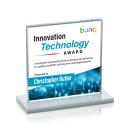 Sahara Full Color White Square / Cube Crystal Award