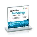 Sahara Full Color White Square / Cube Crystal Award