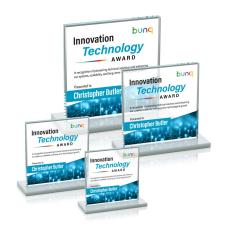 Sahara Full Color White Square / Cube Crystal Award - Crystal Awards