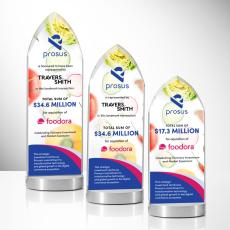 Oakburn Full Color Peaks Crystal Award - Crystal Awards