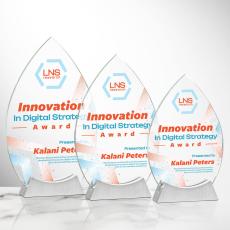 Newham Full Color Tear Drop Crystal Award - Crystal Awards