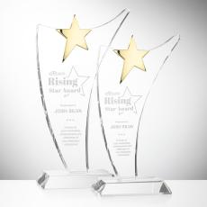 Atkinson Gold Star Peaks Crystal Award - Star Awards